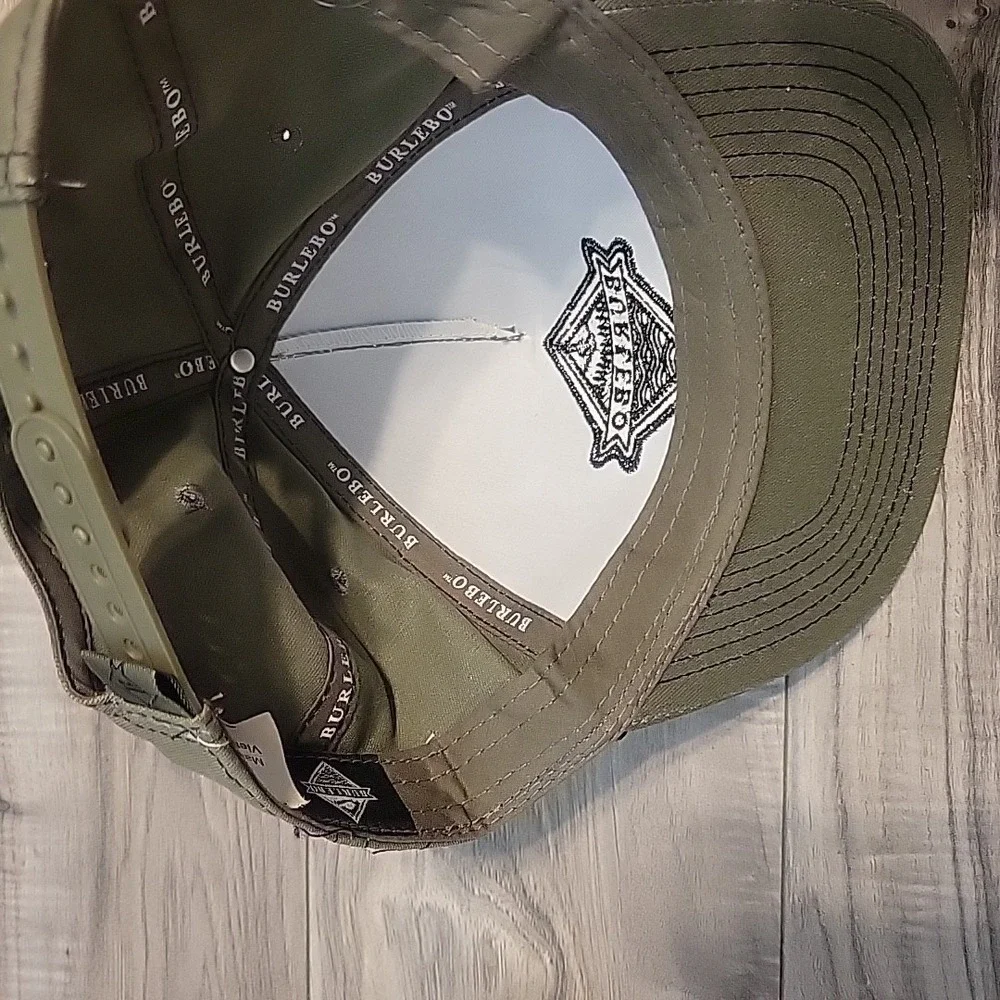 Burlebo Signature Logo Rope Snapback Hat Cap - Dark Moss Green One Size Snapback